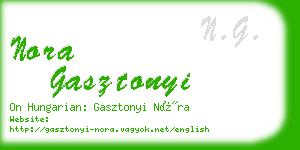 nora gasztonyi business card